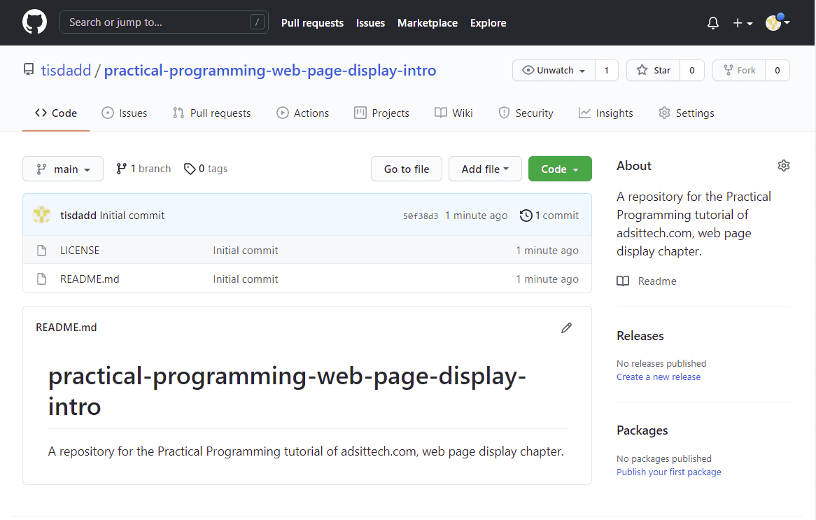 GitHub New Repository