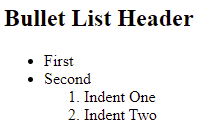 Additional List Inside of First